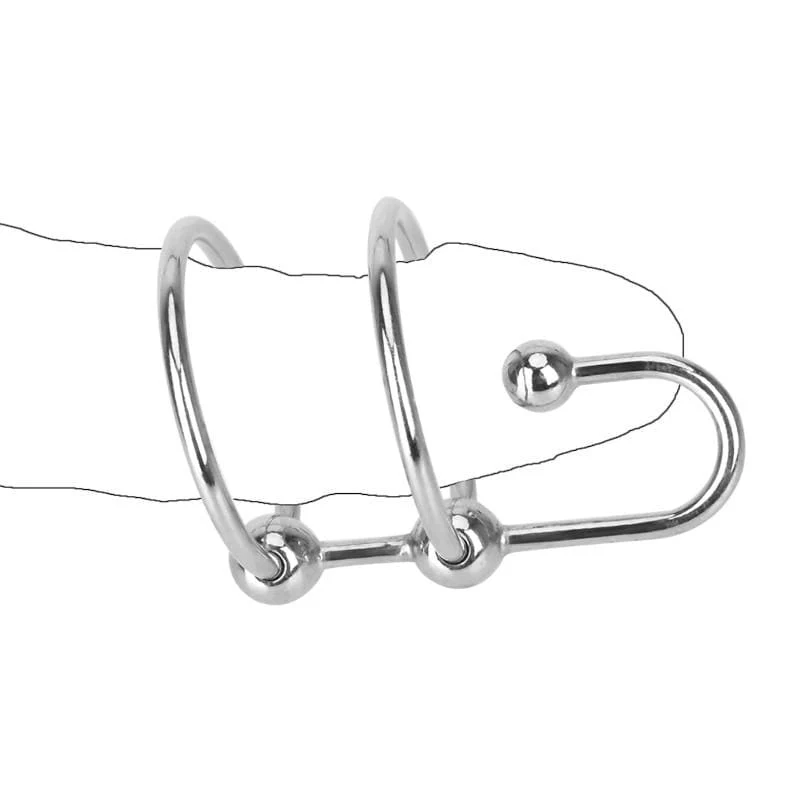 Erection Enhancer Penis Plug With Dual Cock Rings - Image 9