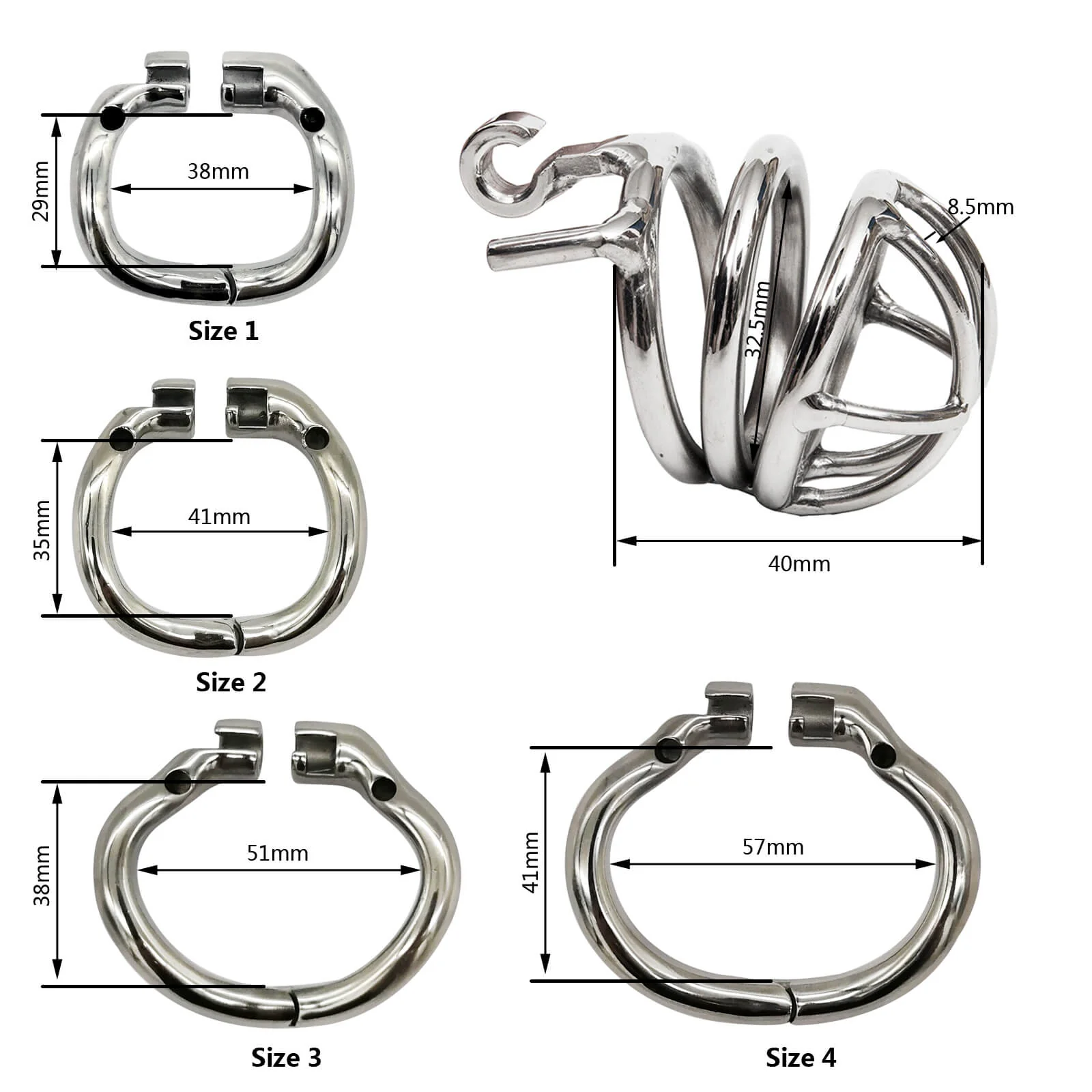 Ergonomic Stainless Steel Stealth Chastity Device - Image 4
