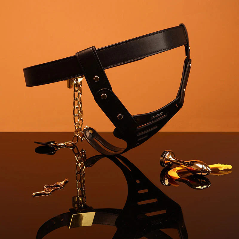 Female Chatity Leather Belt - Image 5