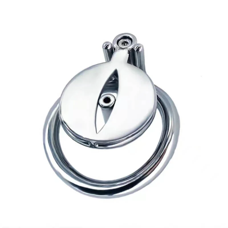 Flat Button Screw Secret Chastity Cage With Belt - Image 6