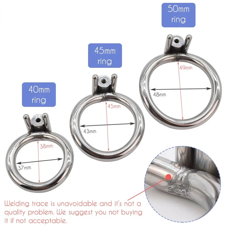 Flat Button Screw Secret Chastity Cage With Belt - Image 9