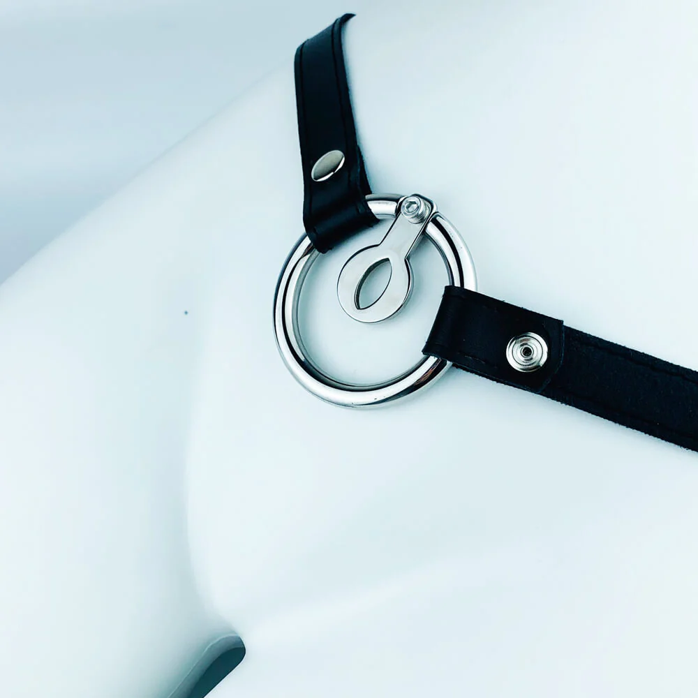 Flat Cock Cage Reverse Stimulation Short Chastity Device Whit Belt - Image 2