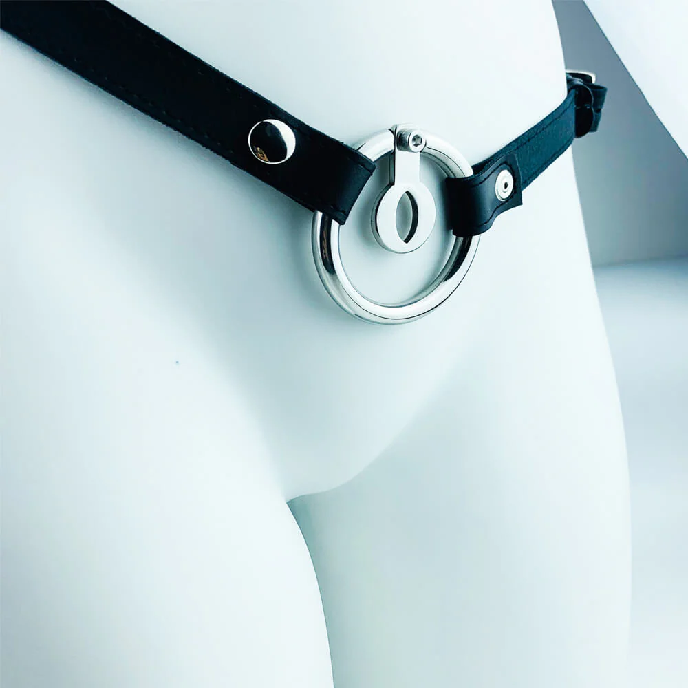 Flat Cock Cage Reverse Stimulation Short Chastity Device Whit Belt - Image 3