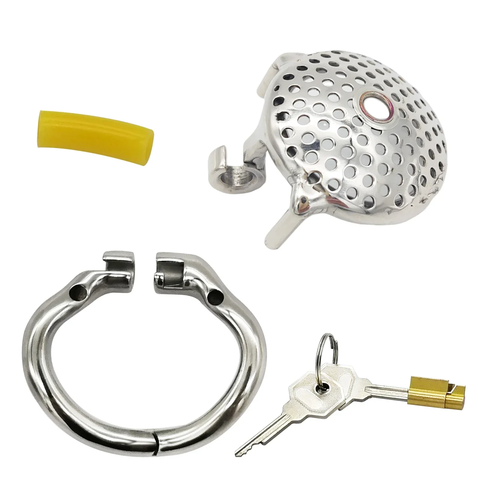 Flat Honeycomb Stainless Steel Chastity Device - Image 5