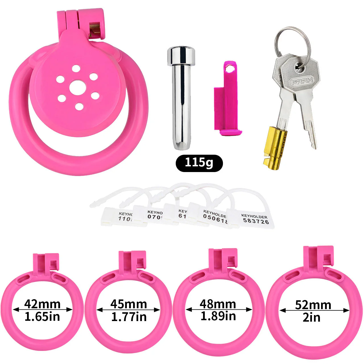 Flat Pink Cock Cage with Urethral - Image 4