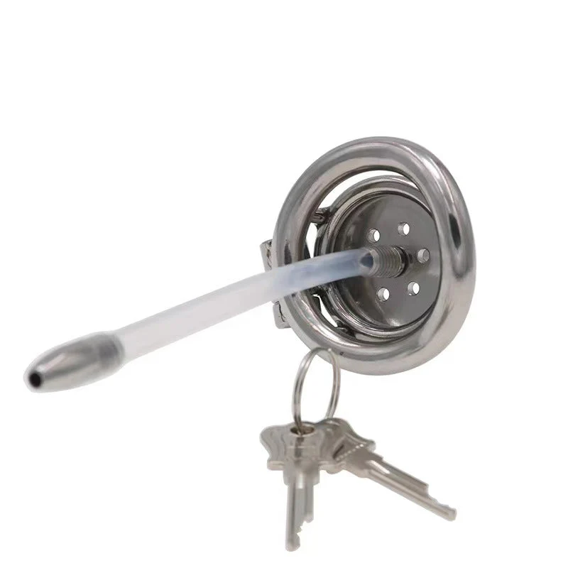 Flat Short Chastity Device With Lock Soft Catheter - Image 3