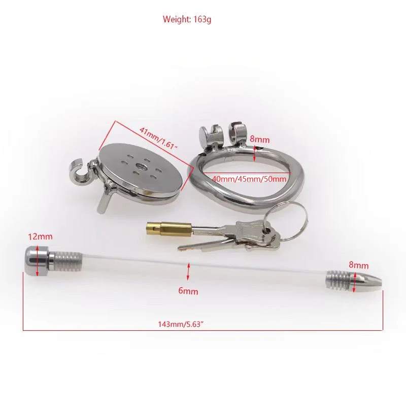 Flat Short Chastity Device With Lock Soft Catheter - Image 8