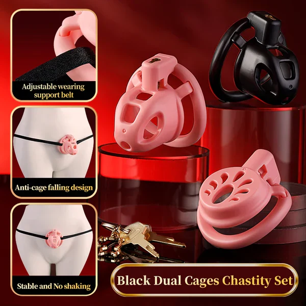 Flat & Small Chastity Cage Set - Image 3