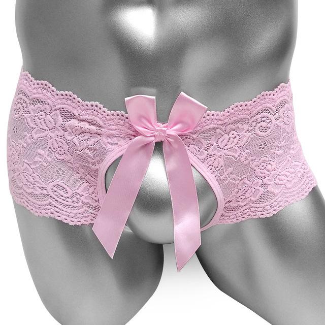 Floral Lace Open Crotch Panties