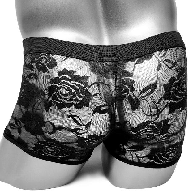 Floral Lace See-through Panties - Image 3