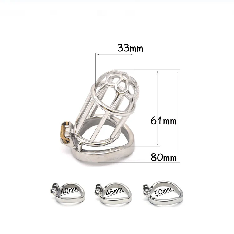 CC68 Steel Chastity Cage - Image 3