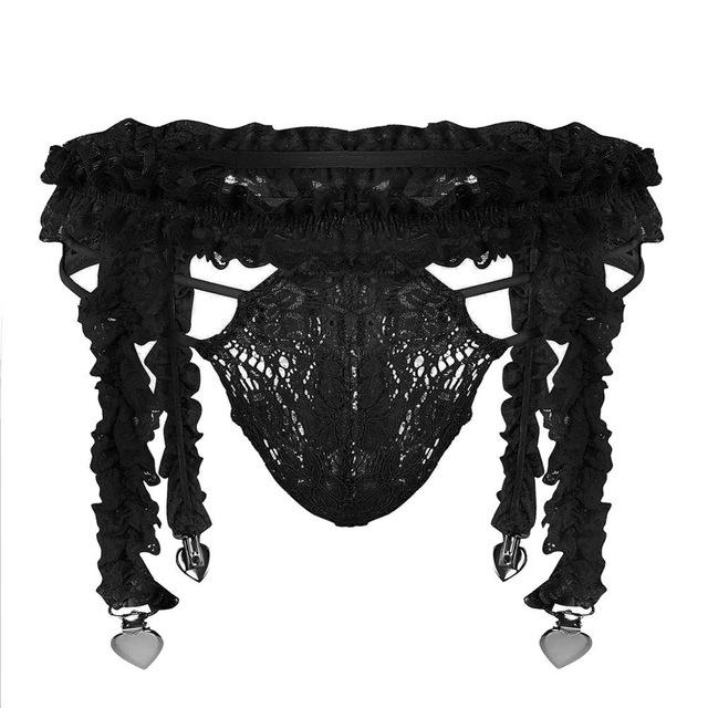 Heart Clips Garter Belt w/ G-string - Image 2