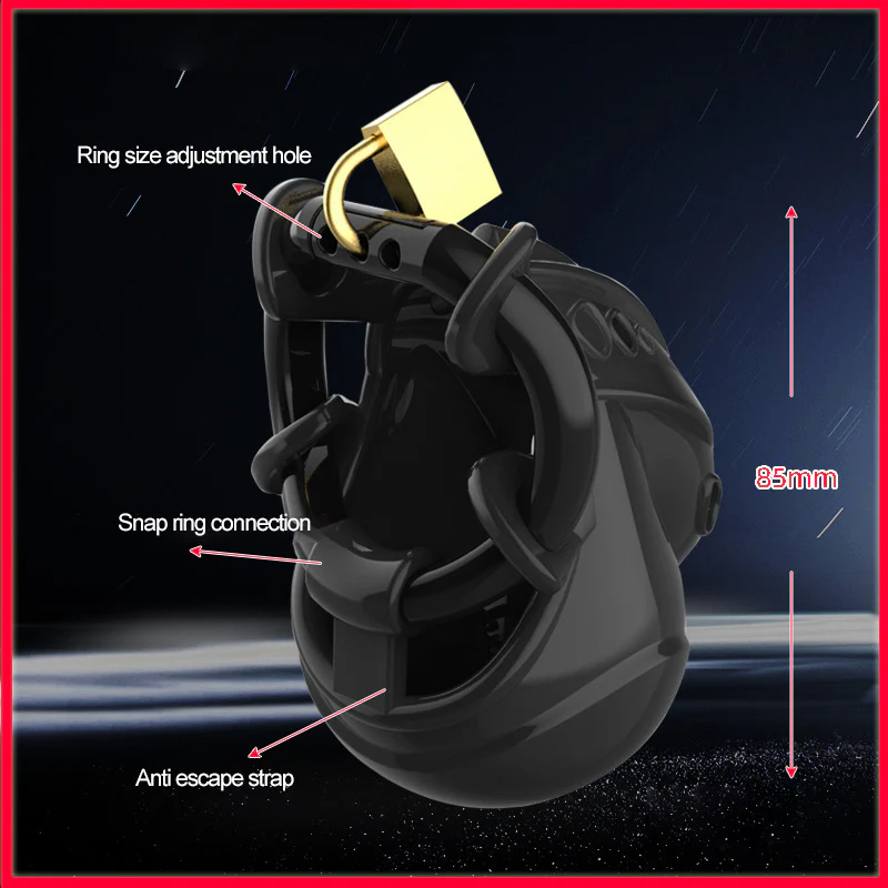 Full Wrapping Silicone Chastity Device With Adjustable Ring - Image 3