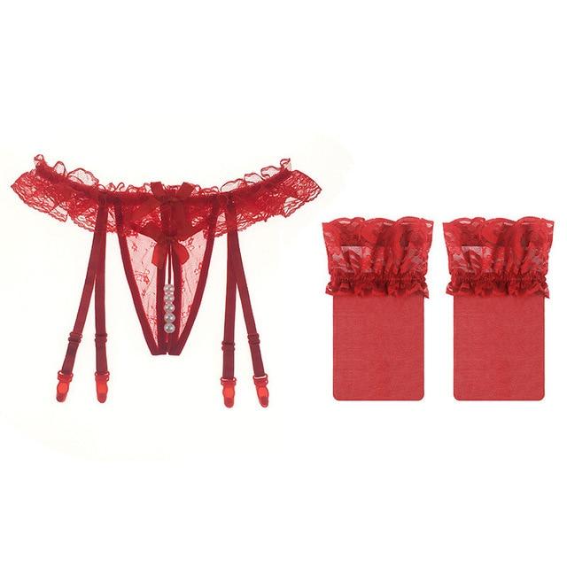Lace Garter Belt Set - Image 2