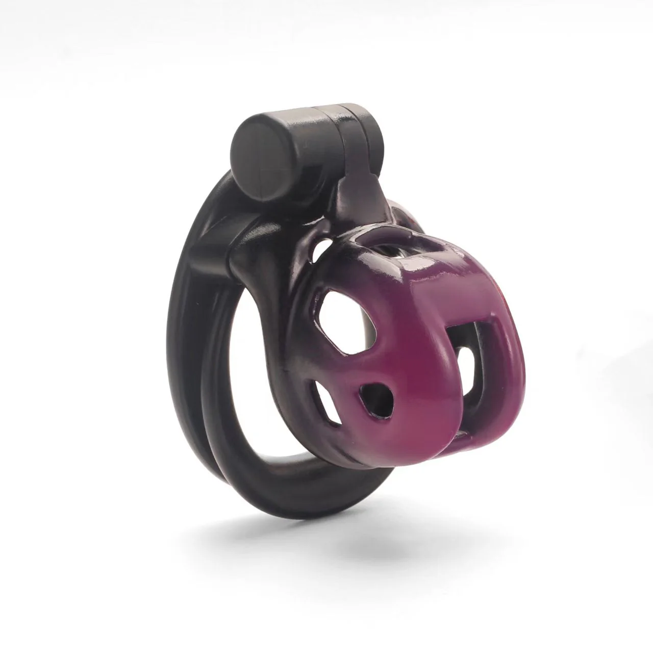 Gradation Black Purple Cobra Chastity Cage - Image 3