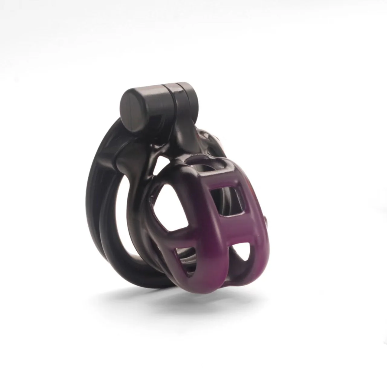 Gradation Black Purple Cobra Chastity Cage - Image 4