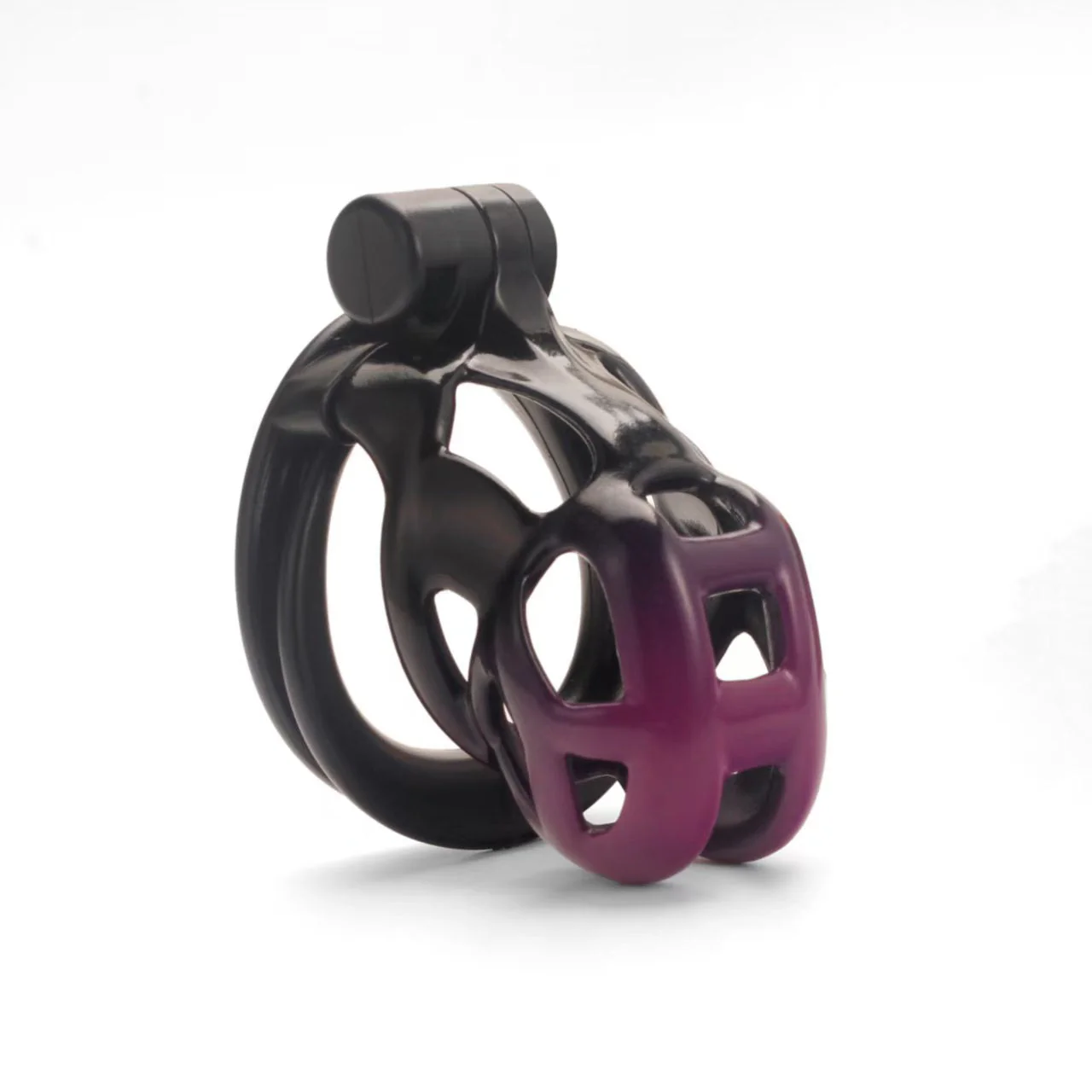 Gradation Black Purple Cobra Chastity Cage - Image 5