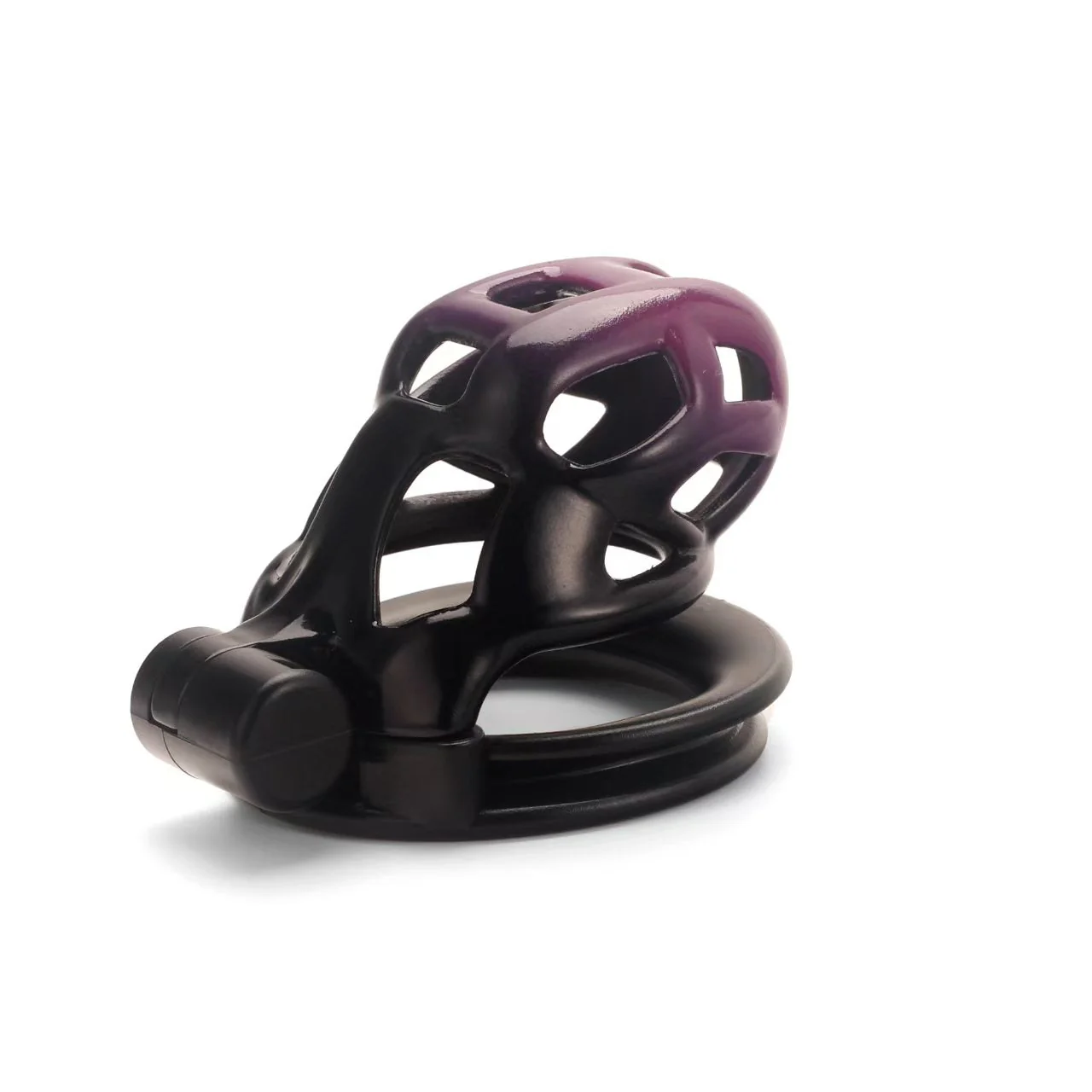 Gradation Black Purple Cobra Chastity Cage - Image 6