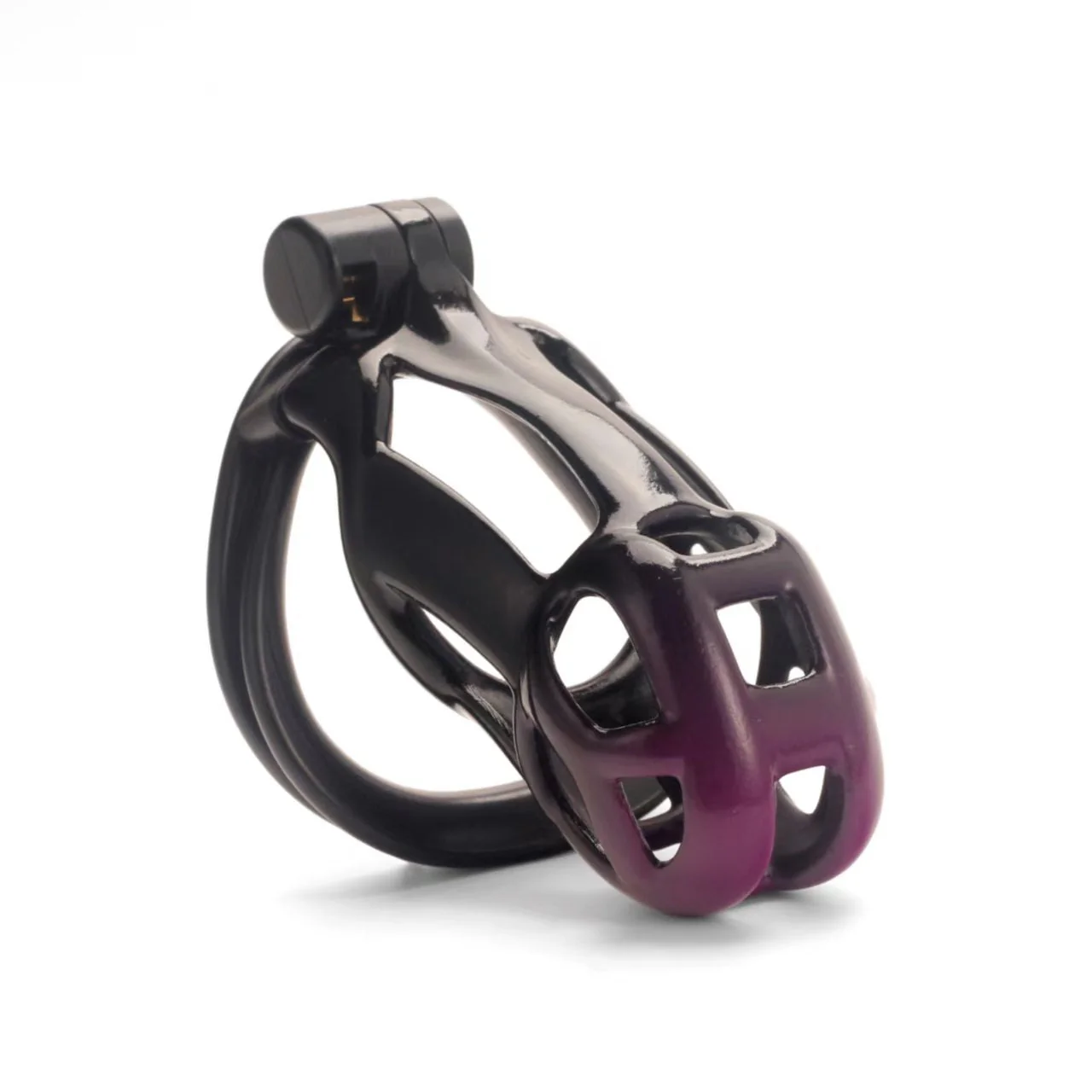 Gradation Black Purple Cobra Chastity Cage - Image 9