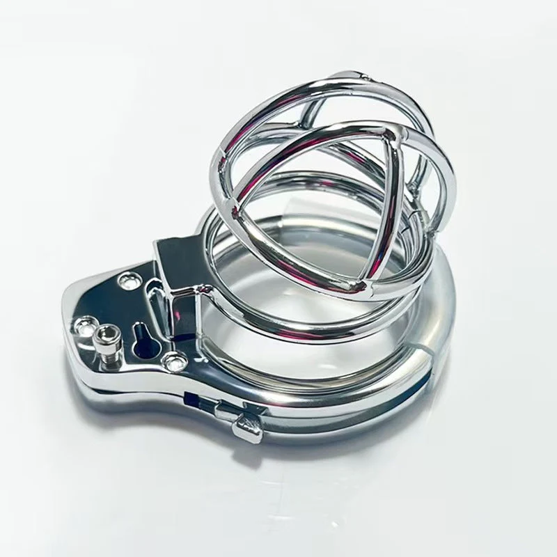 Handcuffs Style Metal Chastity Cage
