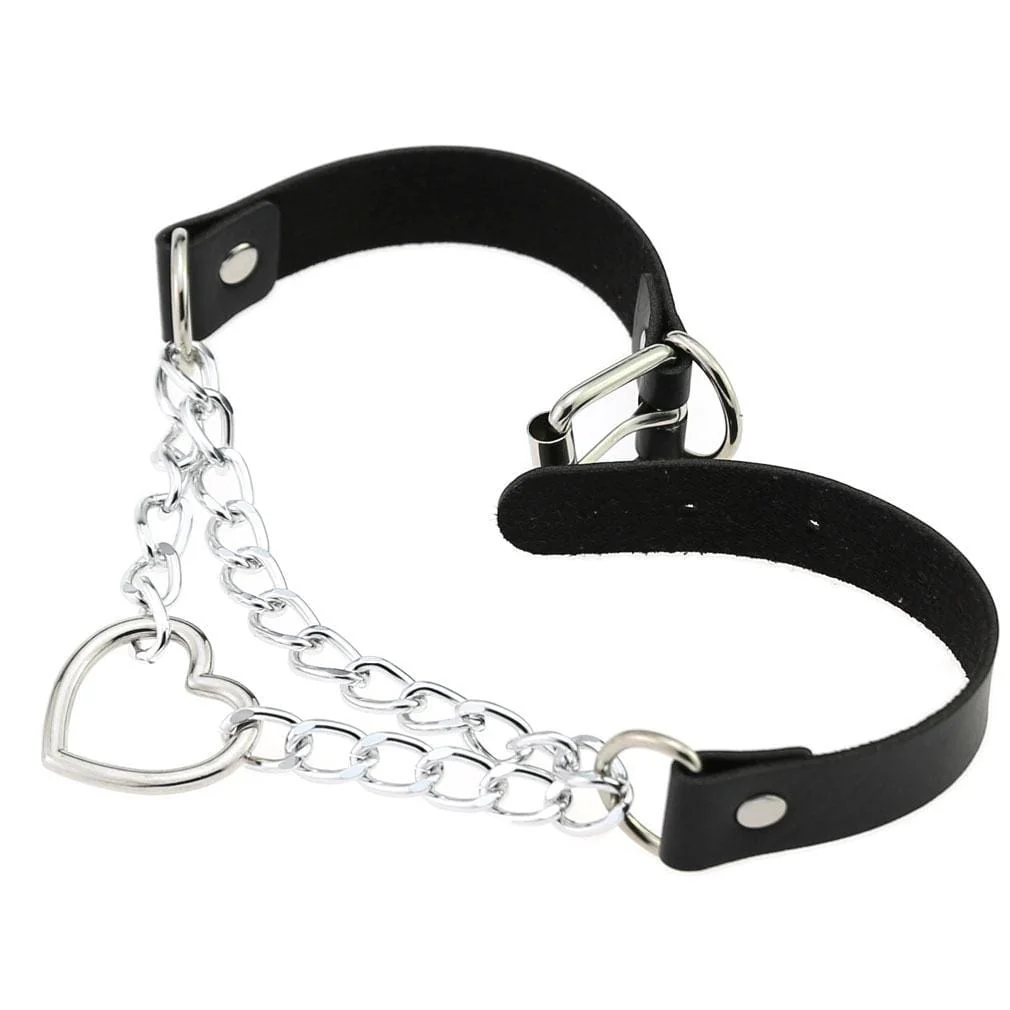 Heart in Chains Leather Choker - Image 19