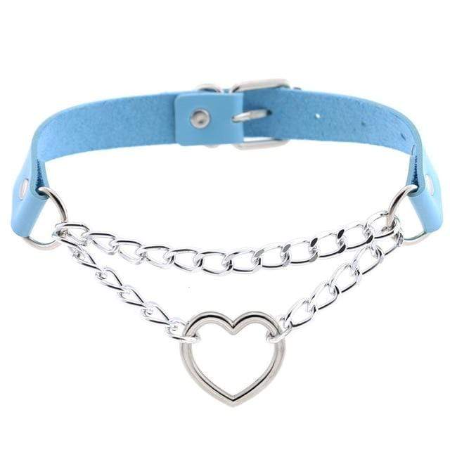 Heart in Chains Leather Choker - Image 9