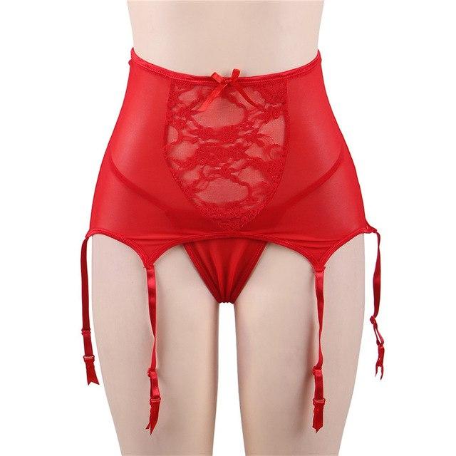 High Waist Lace Garter Belt - Image 4