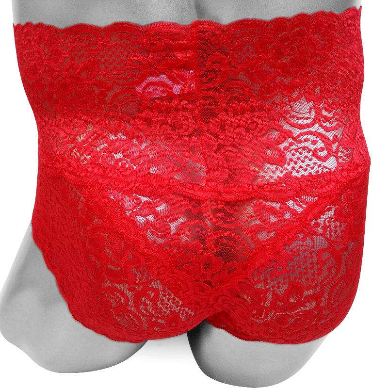 High Waist Lace Sissy Panties - Image 3