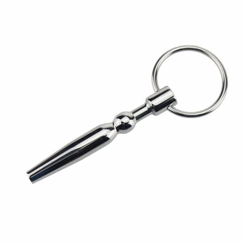 Hollow Penis Plug with Metal Glans Rings - Image 2