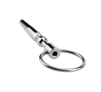 Hollow Penis Plug with Metal Glans Rings - Image 4
