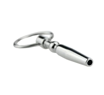 Hollow Penis Plug with Metal Glans Rings - Image 5