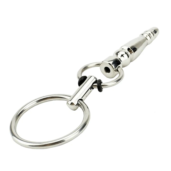 Hollow Stainless Penis Plug With Cock Ring - Image 5