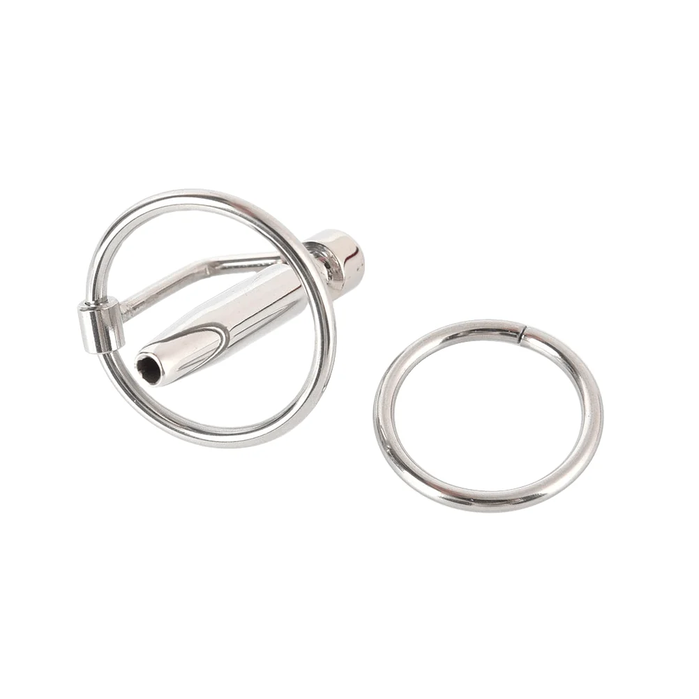 Hollow Steel Urethral Dilator With Cock Ring - Image 11