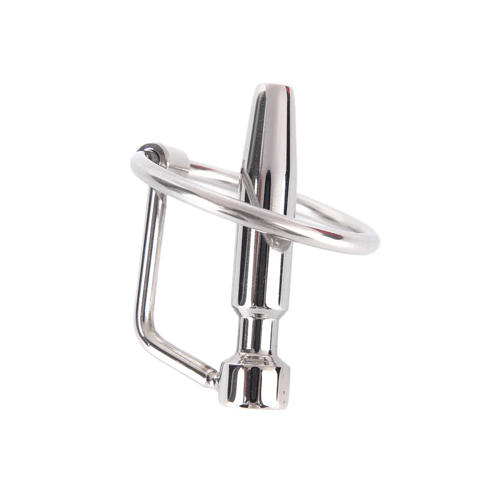 Hollow Steel Urethral Dilator With Cock Ring - Image 8