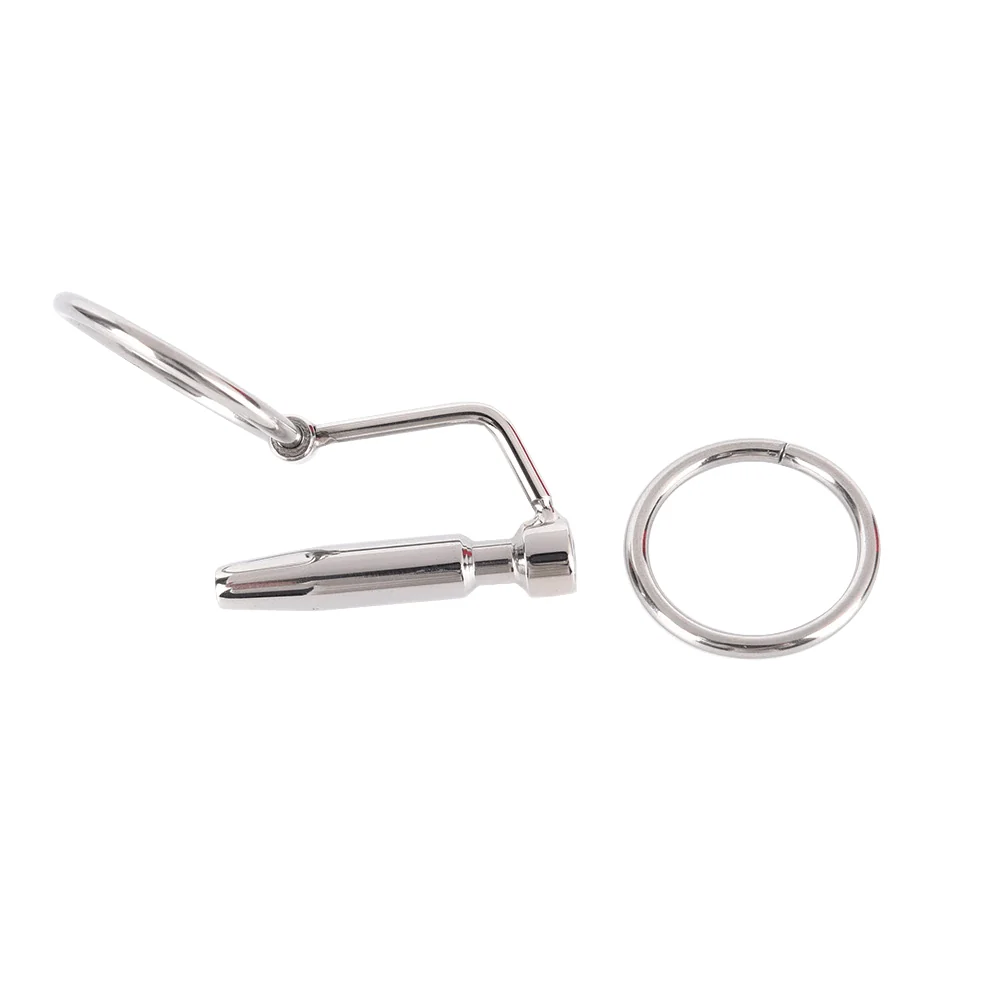 Hollow Steel Urethral Dilator With Cock Ring - Image 9