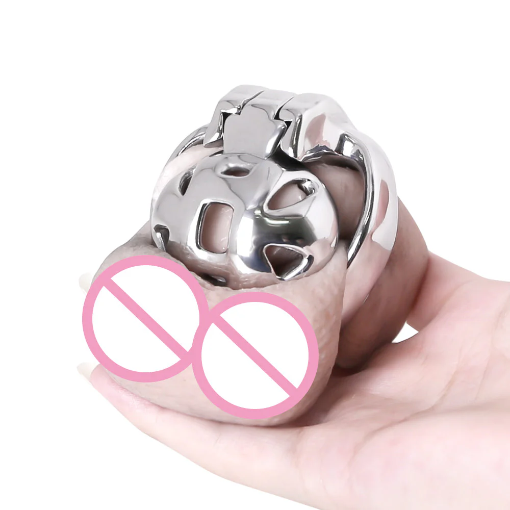 HT-V4 Stainless Steel Super Small Chastity Cage - Image 2
