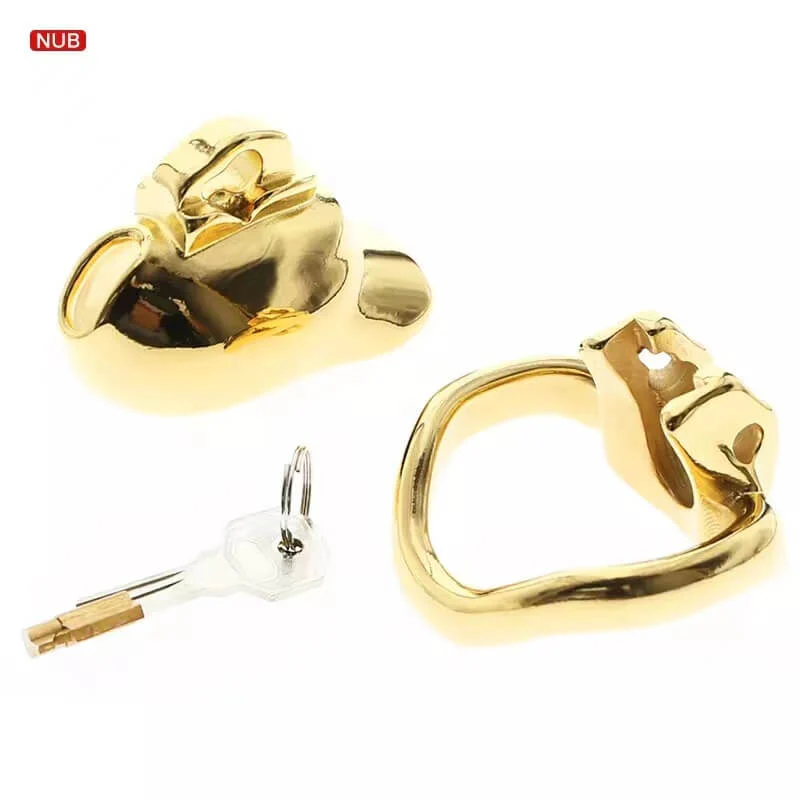 HTV3 Gold Chastity Cage - Image 3