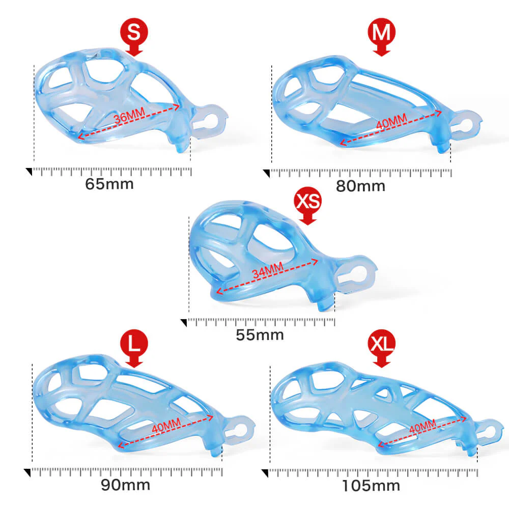 Ice Vision Desigh Blue Cobra Chastity Cage - Image 11