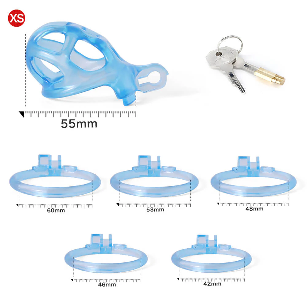 Ice Vision Desigh Blue Cobra Chastity Cage - Image 5