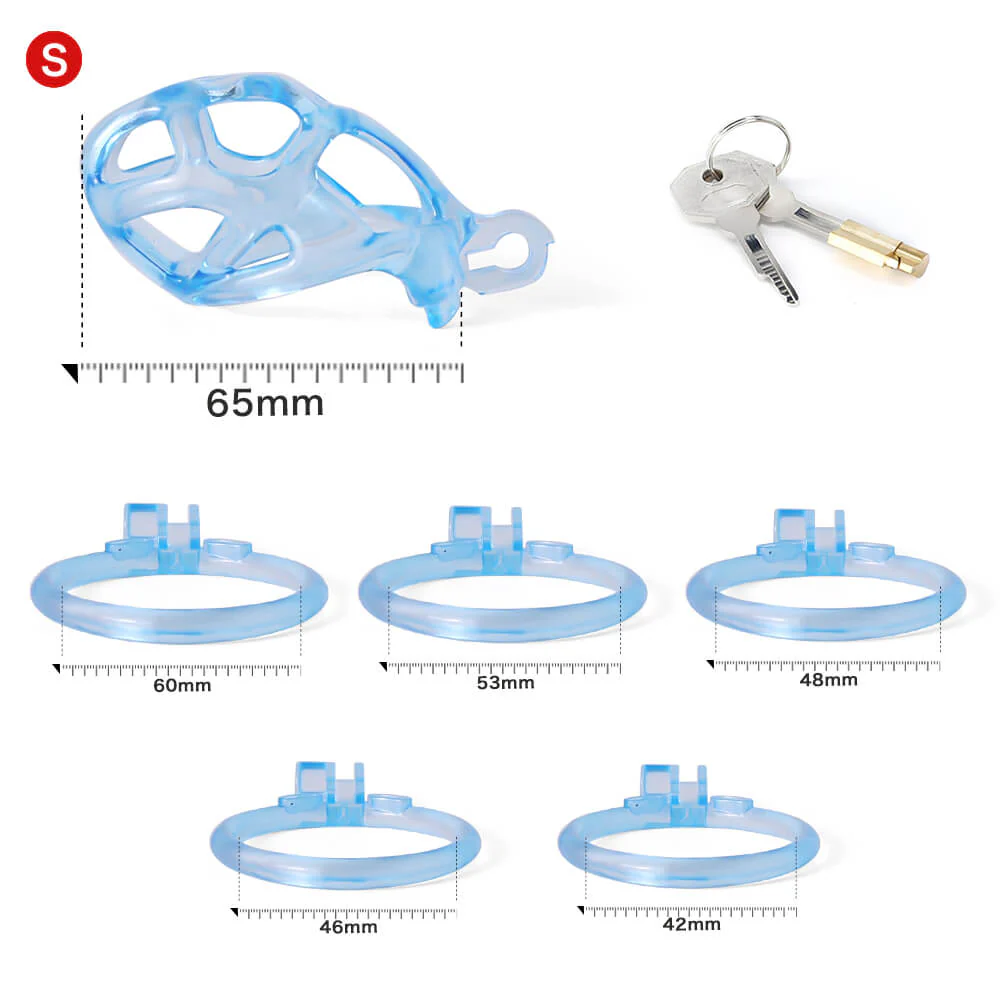 Ice Vision Desigh Blue Cobra Chastity Cage - Image 6