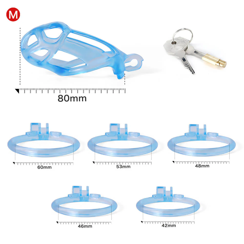Ice Vision Desigh Blue Cobra Chastity Cage - Image 7