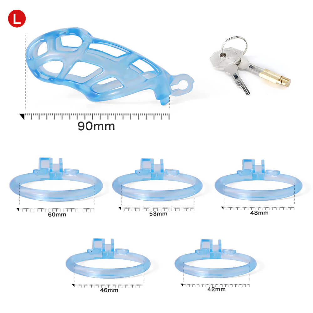 Ice Vision Desigh Blue Cobra Chastity Cage - Image 8