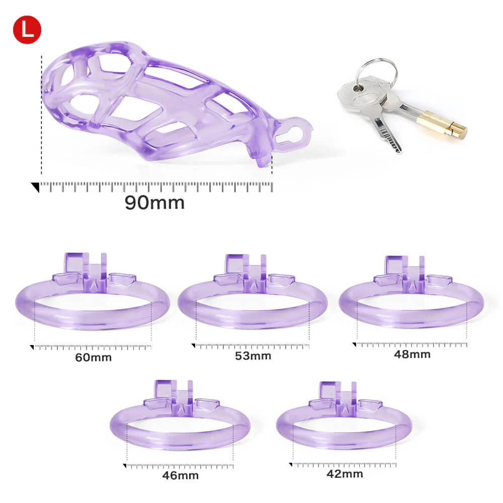 Ice Vision Desigh Purple Cobra Chastity Cage - Image 12