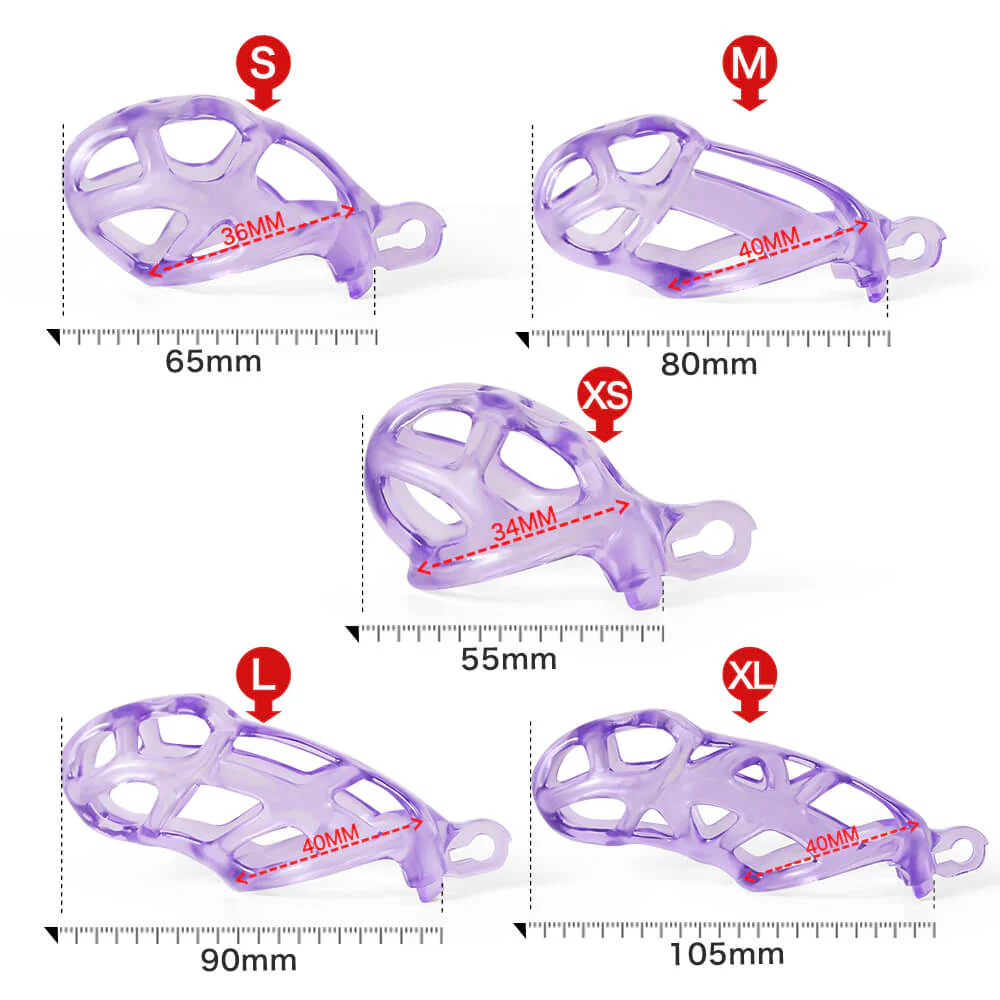 Ice Vision Desigh Purple Cobra Chastity Cage - Image 13