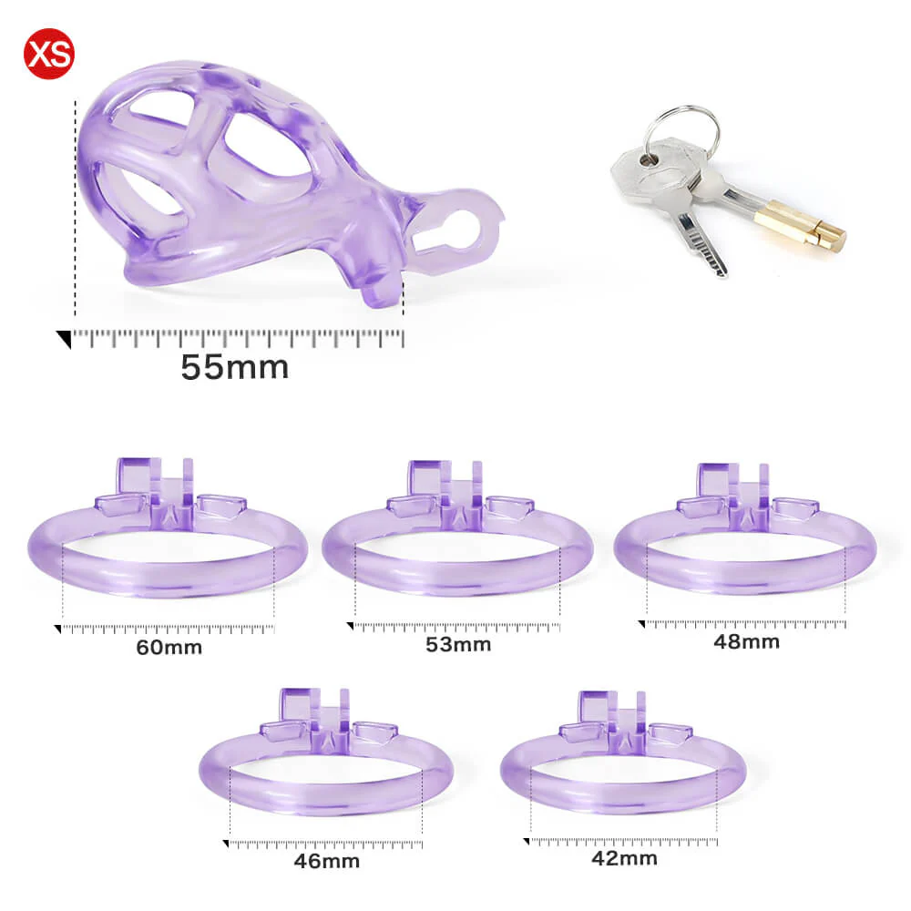 Ice Vision Desigh Purple Cobra Chastity Cage - Image 6
