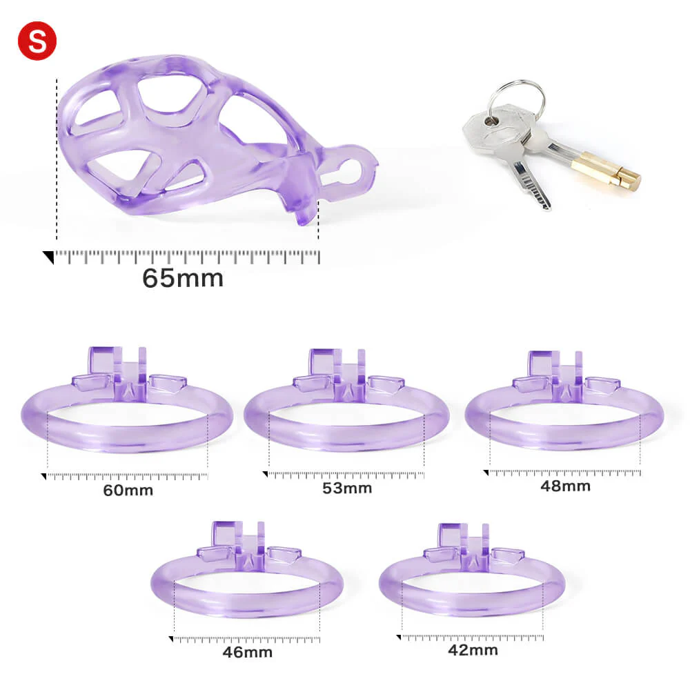 Ice Vision Desigh Purple Cobra Chastity Cage - Image 7