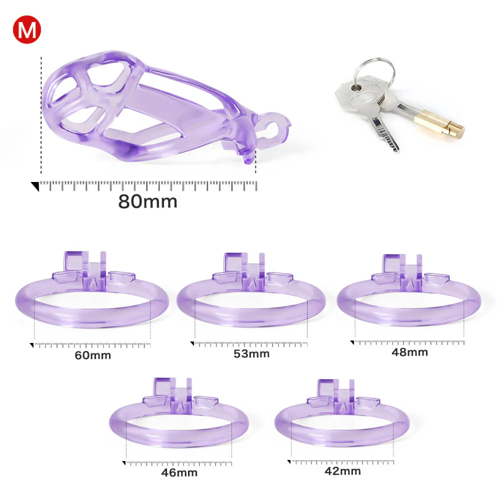 Ice Vision Desigh Purple Cobra Chastity Cage - Image 8