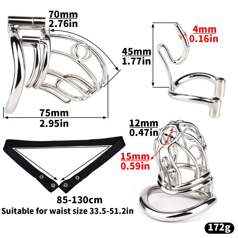 Integrated PA Steel Chastity Cage - Image 6