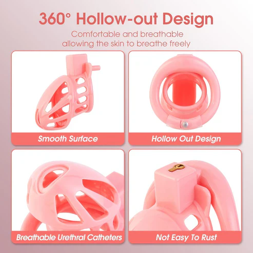 Invisible Pink Cock Cage - Image 2