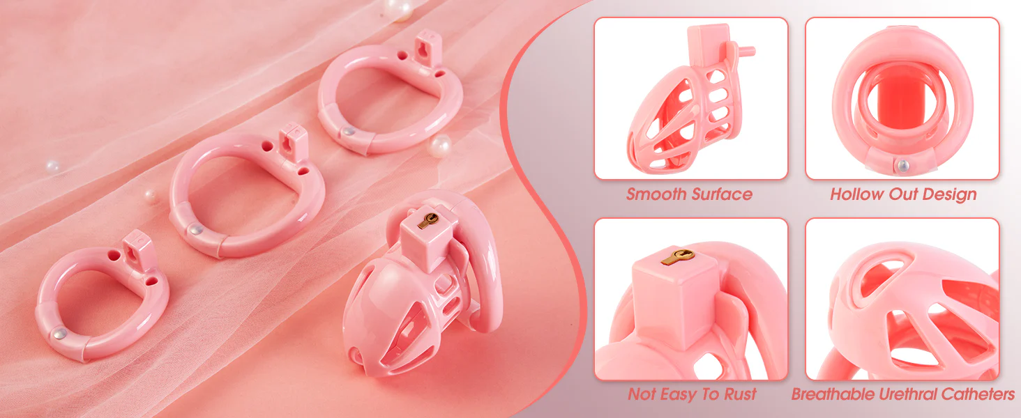 Invisible Pink Cock Cage - Image 8